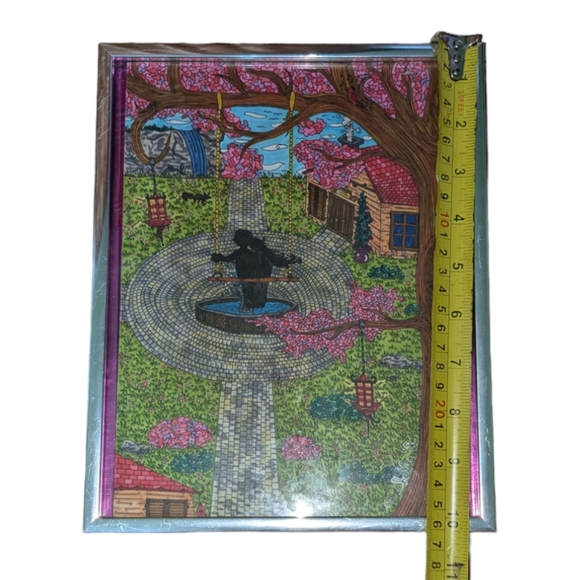 SOLD - HANDMADE DrawingArtworkDecor |Japanese Village Scape| Signed Richelle L. - Picture 4 of 9